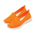 thumbnail image 6 of Miluxas Women’s Breathable Walking Shoes-Slip On Mesh Knitted Flats Soft Gym Sneakers Flexible Lightweight Casual Easy Shoes Orange 5.5(36), 6 of 8