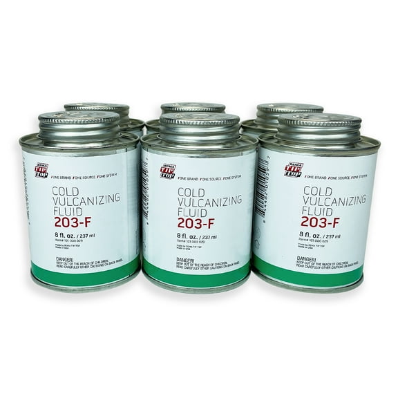 6 Cans REMA 203-F 8oz Cold Vulcanizing Cement Tire and Tube Patch Repair Glue