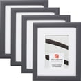 thumbnail image 1 of Craig Frames Contemporary, 16 x 24 Inch Grey Picture Frame Matted to Display a 12 x 18 Inch Photo, Set of 4, 1 of 4
