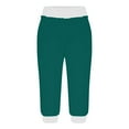 thumbnail image 5 of biudgviw Womens Capri Pants Color Block Workout Yoga Pants Loose Casual High Waisted Cropped Trousers with Pockets Trendy Clothes, 5 of 6
