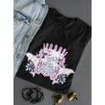 thumbnail image 3 of Tropical Dolphin Crest Emblem T-Shirt Women -Image by Shutterstock, Female XX-Large, 3 of 4