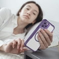 thumbnail image 6 of Case for iPhone 11 Pro,Full-Body Rugged Carbon Fibre Protective Clear Back Hybrid Magnetic with Wireless Charge Shockproof Protector Phone Case for iPhone 11 Pro,5.8 inch 2019 (Purple), 6 of 18