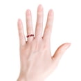 thumbnail image 4 of Angara Natural 1.25 ct Ruby and Diamond Wedding Ring in 14K Rose Gold for Women – July Birthstone Jewelry | Oval Ruby Wedding Band (Ring Size - 4), 4 of 9