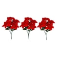 thumbnail image 6 of FENGGUIQU 3-Pack Realistic Artificial Christmas Flower Stems for Holiday Decor, Floral Arrangements, and Craft Projects, 6 of 8
