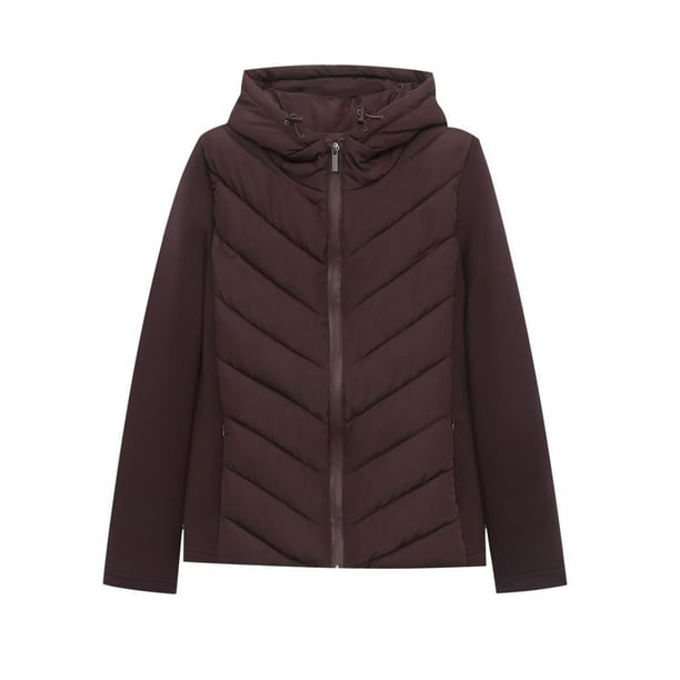 Parkas de manga larga para mujer, informales, de gran tamaño, de color liso, con capucha, de manga larga, de poliéster