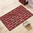 thumbnail image 3 of Brick Tile Wall Texture Rugs Doormat, Non-Slip Machine Washable Carpets Floor Door Mat , 36" x 24", 3 of 6