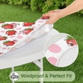 thumbnail image 5 of White Cow Strawberry Pattern Round Fitted Tablecloth with Elastic Edge,Dining Table Cover Waterproof,Outdoor Round Tablecloth for Camping,Dining,Indoor and Outdoor, 5 of 7