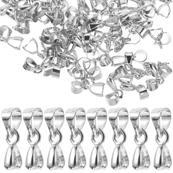 NIAIZEK Silver Clasps Lightweight Jewelry Pendant Connectors for Outdoor Use 100Pcs