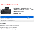 thumbnail image 2 of MAP Sensor - Compatible with 1992 - 1995 Chevy K1500 Suburban 5.7L V8 1993 1994, 2 of 2