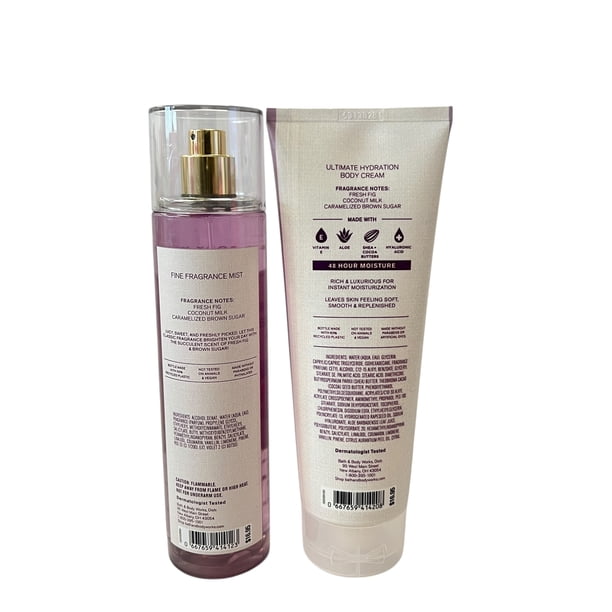 Bath & Body Works Brown Sugar & Fig Mist & Body Cream Set