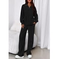 thumbnail image 2 of Conjunto Deportivo PRETTYGARDEN Sudadera con Cuello Cuarto de Cierre y Pantalones Rectos Talla L, 2 of 6