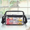 thumbnail image 4 of Sac à Bandoulière Transparent Imperméable, Sangle de Rangement Réglable Sac à Main en PVC Transparent Ajusté S, 4 of 7