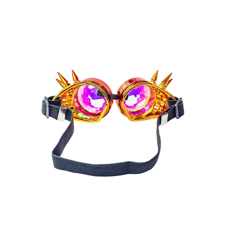 Kaleidoscope Goggles Red Orange Steampunk Glasses Kaleidoscope Goggles Red Orange Steampunk Glasses