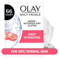 thumbnail image 1 of Olay Daily Facials Face Wash Hydrating Cleansing Wipes, Moisturizing Makeup Remover, Makeup Wipes, 66 Count, 1 of 14