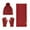 Red, variant on Warm Knit Winter Hat Scarf & Gloves Set Unisex Adult Winter Fleece Lined Skull Caps Gifts for Women Snow Ski Outdoors Activities Travel Knitted Hat Scarf Gloves Suits