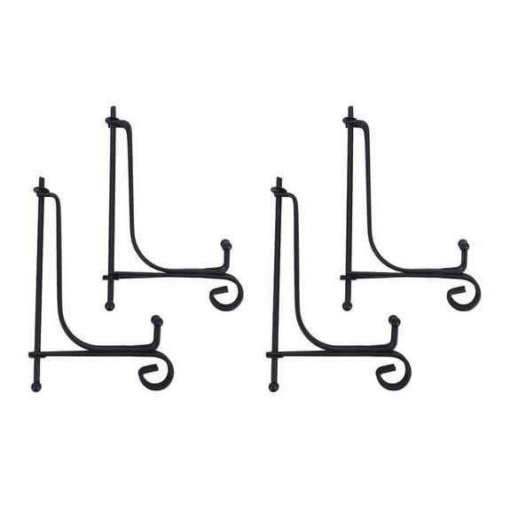 (4 Pack)Iron Display Stand, Easel Plate Photo Holder Displays Picture Frames, Cookbooks 5 Inch