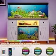 thumbnail image 3 of DreamCurship 55-75 Gallon Fish Tank Stand with LED Lights, 52" Aquarium Stand with Power Outlets, Heavy Duty Tank Stand for 2 Fish Tank, White, 3 of 6