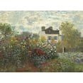 thumbnail image 2 of The Artist's Garden in Argenteuil (A Corner of the Garden with Dahlias), 1873 Stretched Canvas Print by Claude Monet, 32" x 24", Sold by Art.com, 2 of 4