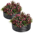 thumbnail image 1 of 2-Pack Round Galvanized Steel Raised Garden Beds - Metal Planter Boxes with Safe Rubber Edging, Rust-Resistant, Open Bottom for Drainage, Easy Assembly for Vegetables, Flowers, Herbs, 1 of 7