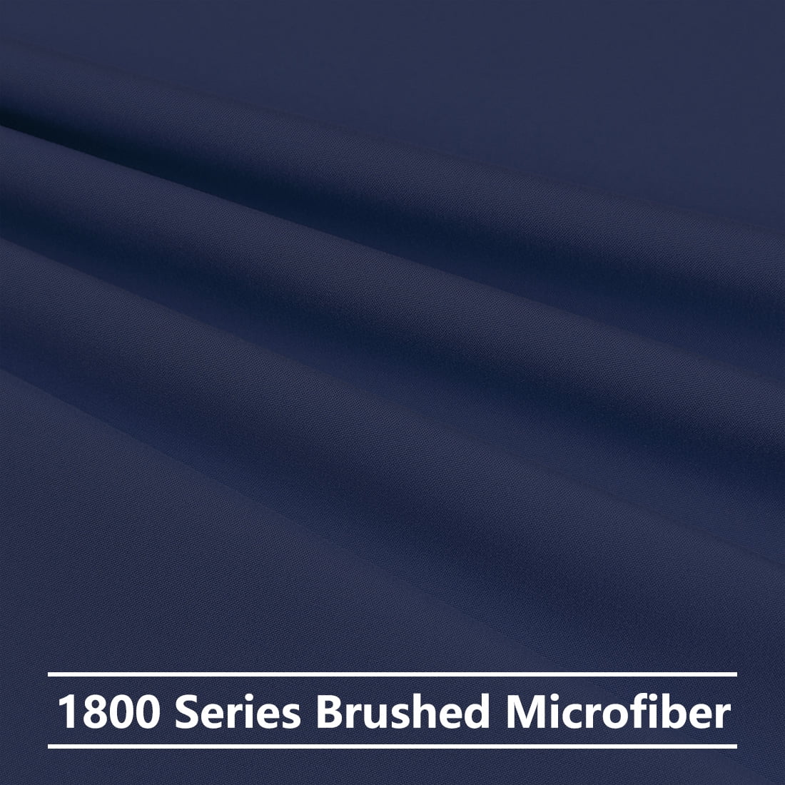 Unique Bargains 2-Piece 1800D Microfiber Solid Pillowcases Navy Standard