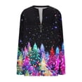 thumbnail image 5 of yoeyez Christmas Sweatshirt for Women Half Zip Up Sweatshirts Loose Round-Neck Xmas Tree Pullover Long Sleeve Holiday Gift Tops, 5 of 6