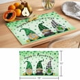 thumbnail image 6 of St. Patrick's Day Placemats Set&nbsp;of&nbsp;6 Green Plaid Hat Gnome Lucky Shamrocks Coin Gradient Green Heat Insulation Washable Place Mats, Non-Slip Table Mats for Dining Table Kitchen,13x19 Inch, 6 of 9