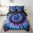 thumbnail image 2 of Manfei Watercolor Tie-Dye 7-Piece Twin Bedding Sets,Purple Blue Ombre Bedding Comforter Set,Abstract Splash Sheet Sets For Kids,Ultra Soft Home Decor Reversible, 2 of 8