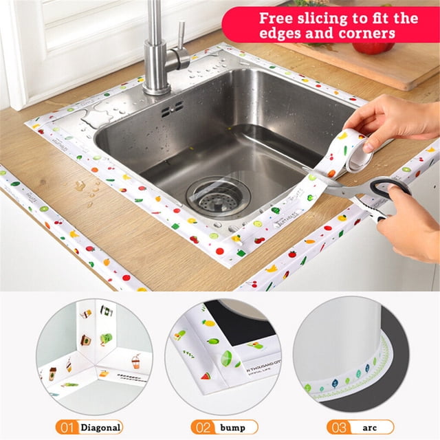 Corner Seal Tape Kitchen Sink Waterproof Mold Proof Waterproof Sticker Bathroom Countertop Adhesive Tape