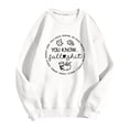 thumbnail image 4 of Women Long Sleeve Sweatshrts 2025 Fall Novelty Print Crewneck Tunic Tops Trendy Casual Comfy Relaxed Fit Pullover Blouses White S, 4 of 4