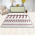 thumbnail image 2 of SKYSONIC 36x24in Baseball Area Rug, Sports Ball Lace Floor Carpet for Indoor Living Dining Room Bedroom, 2 of 7