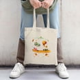 thumbnail image 2 of Colorful Fish Illustration Tote Bag - Multifunctional Canvas Bag with Underwater Scene Perfect for Shopping Travel & Parties, 2 of 4