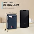thumbnail image 3 of Billetera RUNBOX, delgada, plegable, de piel, con bloqueo RFID, 11 tarjetas, 3 of 6