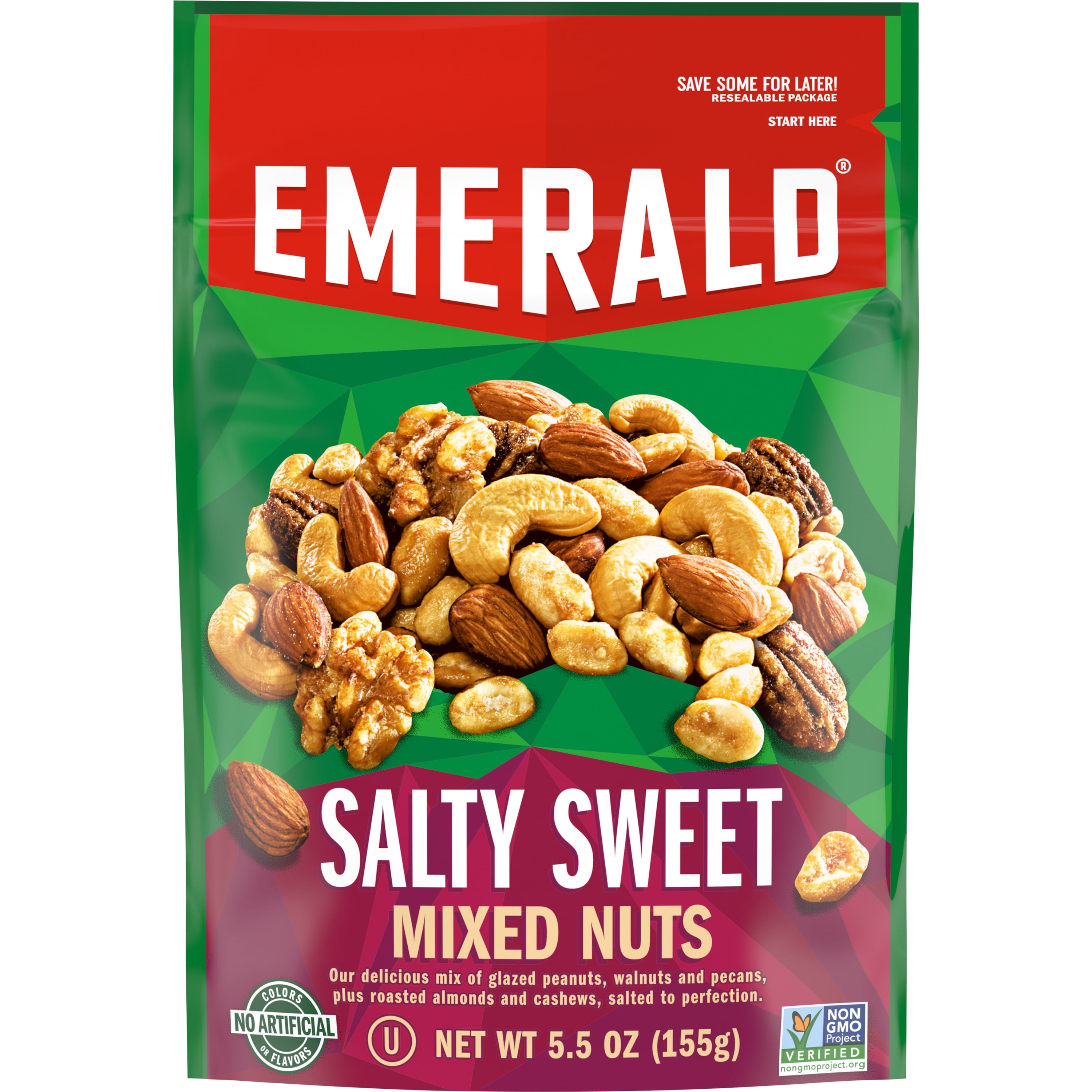 Emerald, Deluxe Mixed Nuts, 5 Oz Resealable Bag, Roasted and