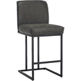 thumbnail image 2 of 24" Counter Height Bar Stools Set of 1,Modern PU Leather Counter Stool Chairs with Full Back&Metal Frame for Kitchen Island,Grey, 2 of 8