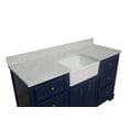 thumbnail image 2 of Zelda 60" Single Farmhouse Bathroom Vanity with Royal Blue Cabinet and Engineered Carrara Top, 2 of 5