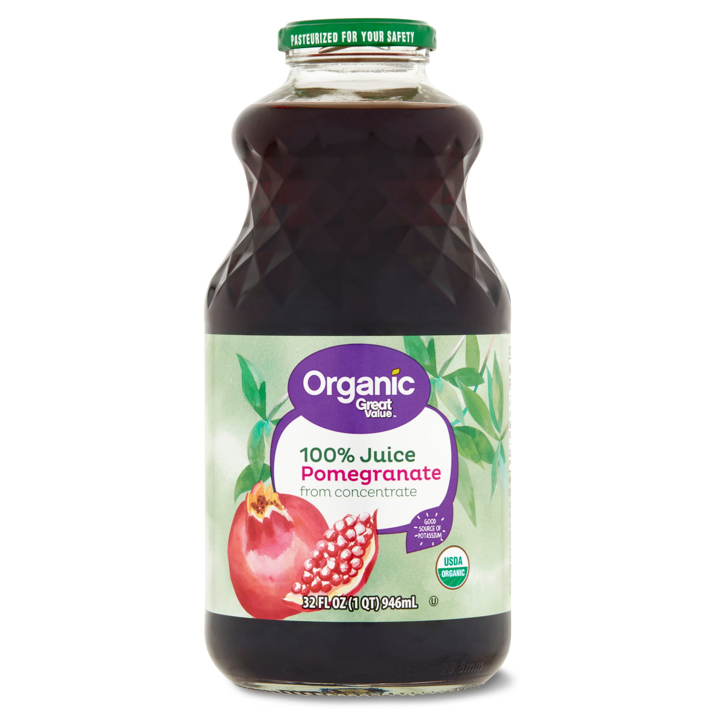 Great Value Organic Pomegranate Juice, 32 fl oz