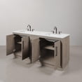 thumbnail image 6 of Water Creation 72" Wood Double Bathroom Vanity in Gray Oak and Bronze, 6 of 13