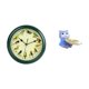 thumbnail image 5 of Reloj de pared con pájaro cantor, decorativo, musical, con sonido de pájaros, figura de oso, bandeja de gato, estatua de resina, ideal para dormitorio, 5 of 8