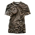 thumbnail image 5 of ZCFZJW 3D Horse Print T-Shirts for Men Big and Tall Regular Fit Casual Summer Short Sleeve Western Shirts Vintage Print Daily Vacation Tees Tops Multicolor#17 XL, 5 of 6