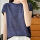 thumbnail image 1 of mfyjkho Tops Deportivos Para Mujer, Blusas Y Camisas De Cuello Redondo De Manga Corta De Punto De Color Liso Para Mujer Tops Para Salir Xxl, 1 of 3