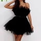 thumbnail image 1 of Women Tulle Dress Sleeveless Short Dress Solid Mesh Princess Steapless Party Dress_y, 1 of 4