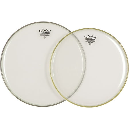 Remo Controlled Sound Clear Head with Bottom Clear Dot 14 (Best Bottom Drum Heads)