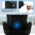 thumbnail image 3 of Dkeli Ergonomic Gaming Chair Massage Computer Desk Chair Adjustable PU Leather High Back Office Chair Rolling Swivel Chair with 360 Degree Rolling Wheels & Lumbar Support for Women, Men, 3 of 8