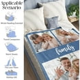 thumbnail image 5 of Custom Blanket with Photos/Text, Personalized Customized Picture Throw Blanket for Family Friend Christmas Halloween Birthday Wedding Customized Gifts for Women Men Blankets, 5 of 5