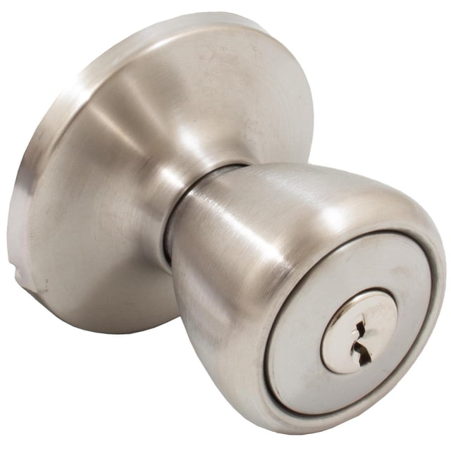 Cerradura de entrada Stone Harbor Hardware KW en acero inoxidable satinado