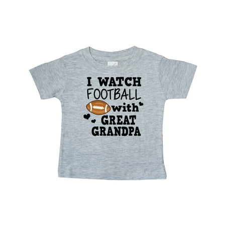 

Inktastic I Watch Football with My Great Grandpa Gift Baby Boy T-Shirt