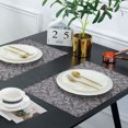 thumbnail image 6 of Placemats Set of 8 for Dining Table, Table Placemats, Rectangular PVC Vinyl, 18x12 Inches - Gray, 6 of 8
