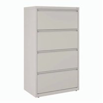Alera ALEHLF3054LG 30 x 18.62 x 52.5 in. Lateral File 4 Legal & Letter-Size File Drawers, Light Gray