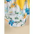 thumbnail image 6 of Bagilaanoe Newborn Baby Girl Summer Rompers Floral Butterfly Print Fly Sleeve Bodysuits + Headband 3M 6M 9M 12M 18M Infant One Piece Jumpsuit, 6 of 8