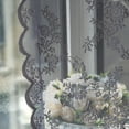 thumbnail image 3 of Floral Vine Lace Sheer Curtains, Rod Pocket Window Voile Flower Embroidery Sheer Drapes for Bedroom Kitchen Living Room, 59.1 inch x 70.9 inch, 3 of 5
